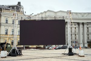 Filming a Movie Set